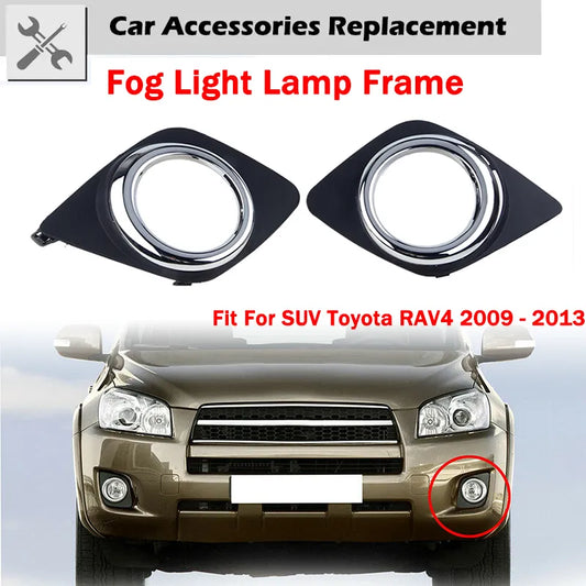 Front Bumper Fog Light Lamp Frame Fit For SUV Toyota RAV4 2009 2010 2012 2013