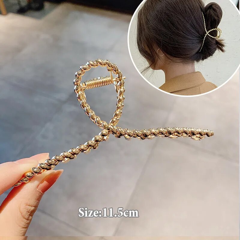2023 New Fashion Metal Geometric Hair Claw Clip For Women Headwear