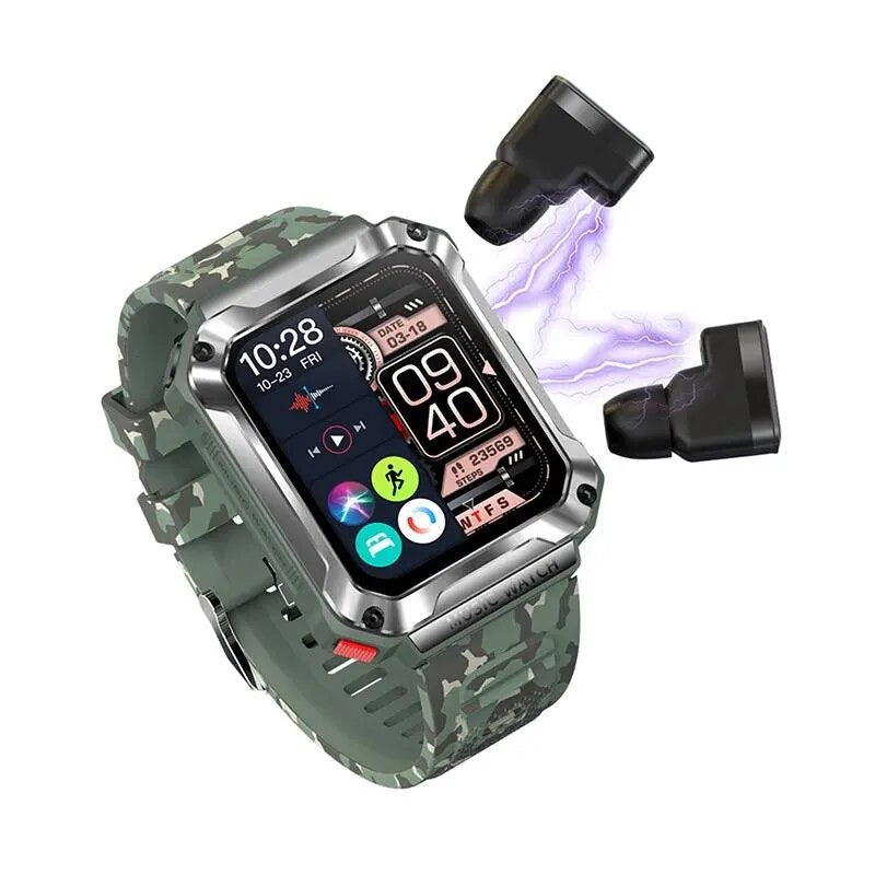 New T93 Smart Watch 3 In 1 TWS Earphones Large Memory Bluetooth Call