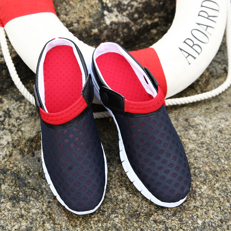 Summer Unisex Mesh Sandals Men Lightweight Sneakers Breathable Outdoor Beach Shoes